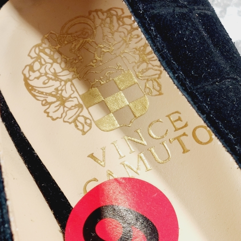 Vince Camuto Melley Black Suede Slip On Business Casual Comfy Loafers O359 - Picture 9 of 11